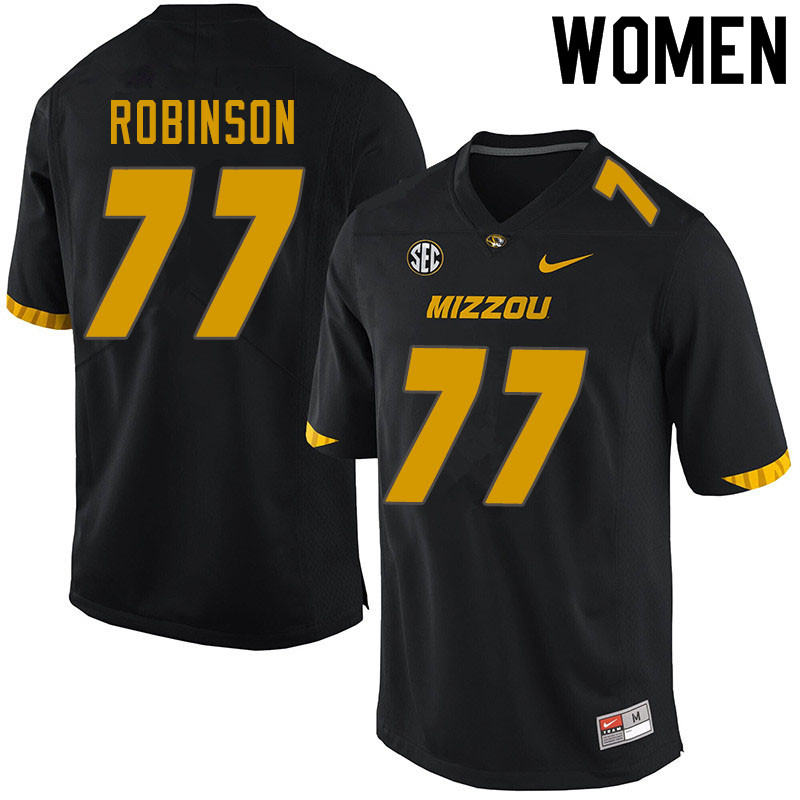 Women #77 Thalen Robinson Missouri Tigers College Football Jerseys Sale-Black